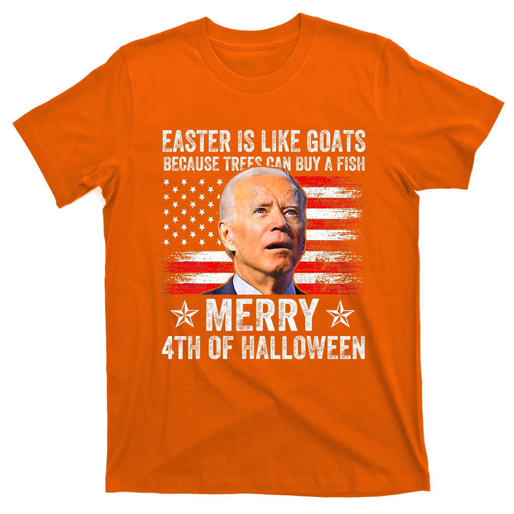 Anti Joe Biden Merry 4th Of Halloween 4th Of July T-Shirt