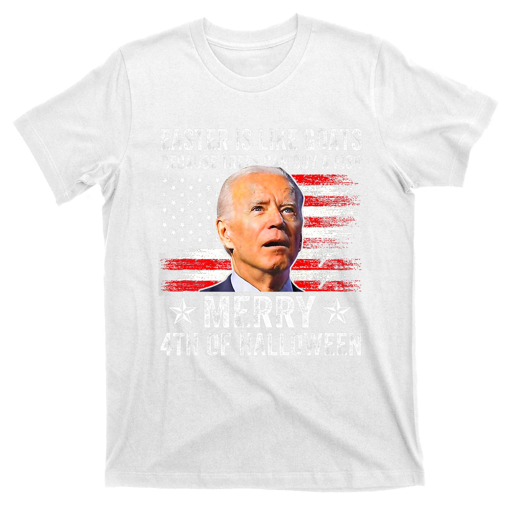 Anti Joe Biden Merry 4th Of Halloween 4th Of July T-Shirt