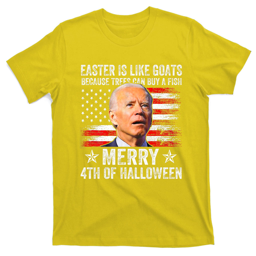 Anti Joe Biden Merry 4th Of Halloween 4th Of July T-Shirt