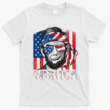 Abraham Lincoln Merica 4th Of July Shirt Men American Flag T-Shirt