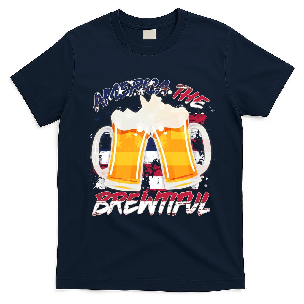America The Brewtiful Beer USA Flag T-Shirt