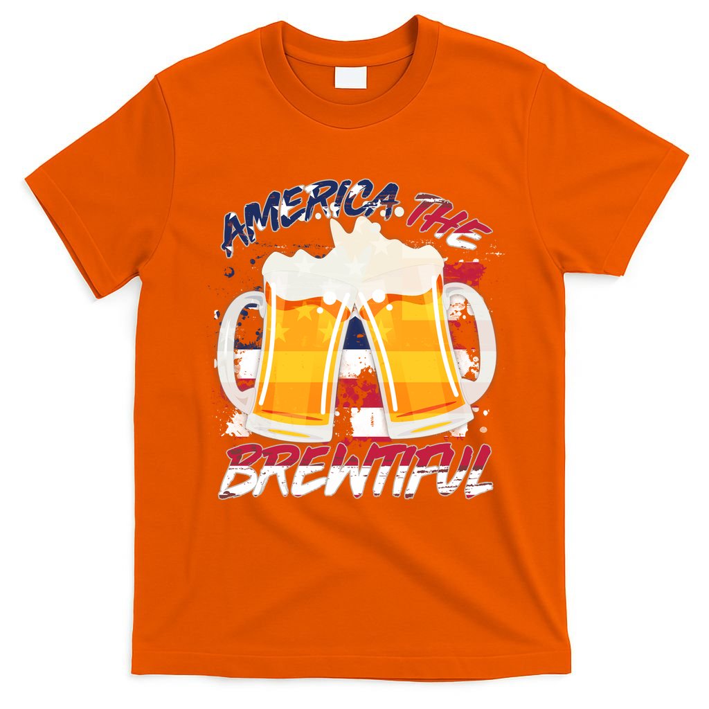 America The Brewtiful Beer USA Flag T-Shirt