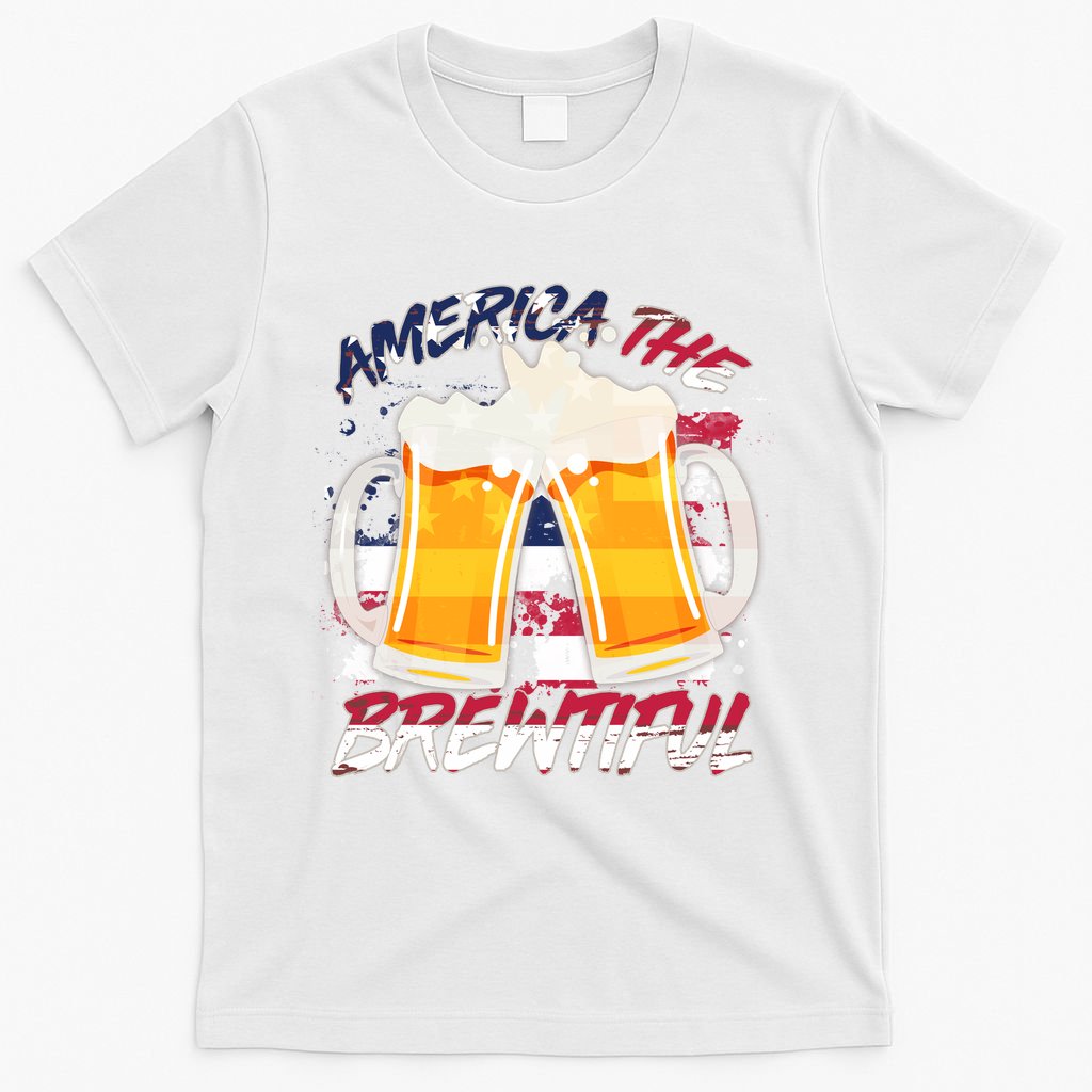 America The Brewtiful Beer USA Flag T-Shirt