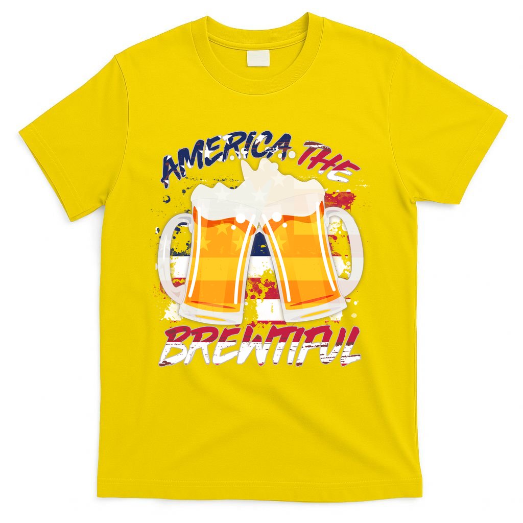 America The Brewtiful Beer USA Flag T-Shirt