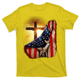American Christian Cross Patriotic Flag T-Shirt