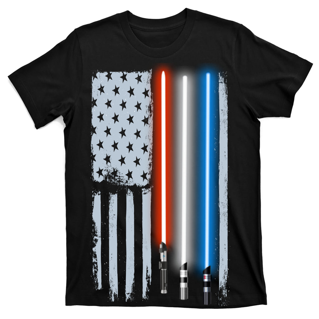 American Lightsaber Flag T-Shirt