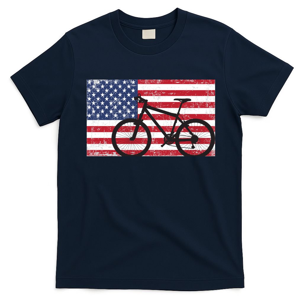 American Mountain Bike USA Flag T-Shirt