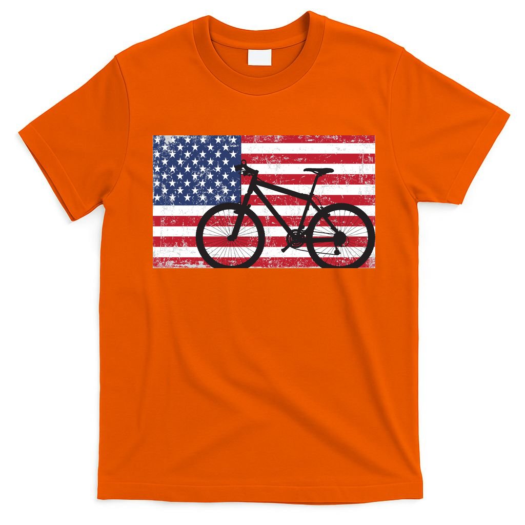American Mountain Bike USA Flag T-Shirt