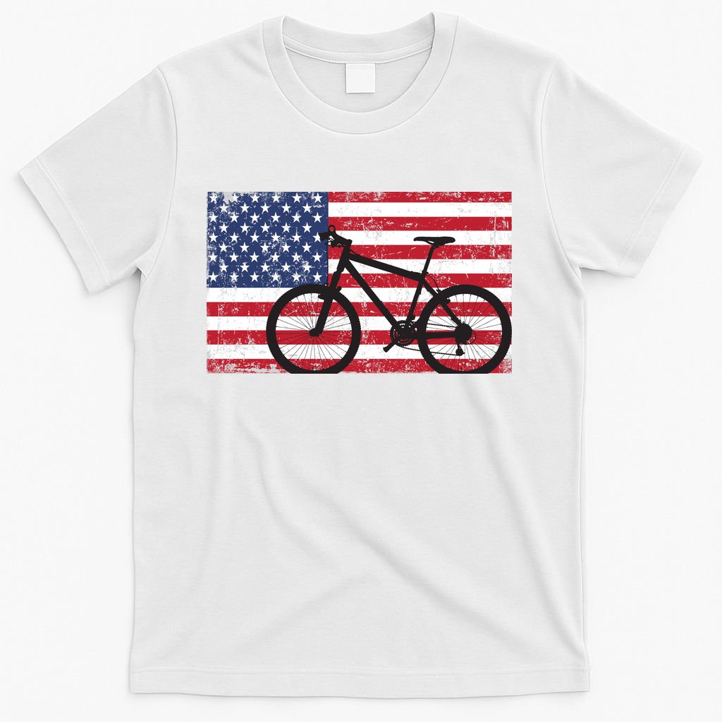 American Mountain Bike USA Flag T-Shirt