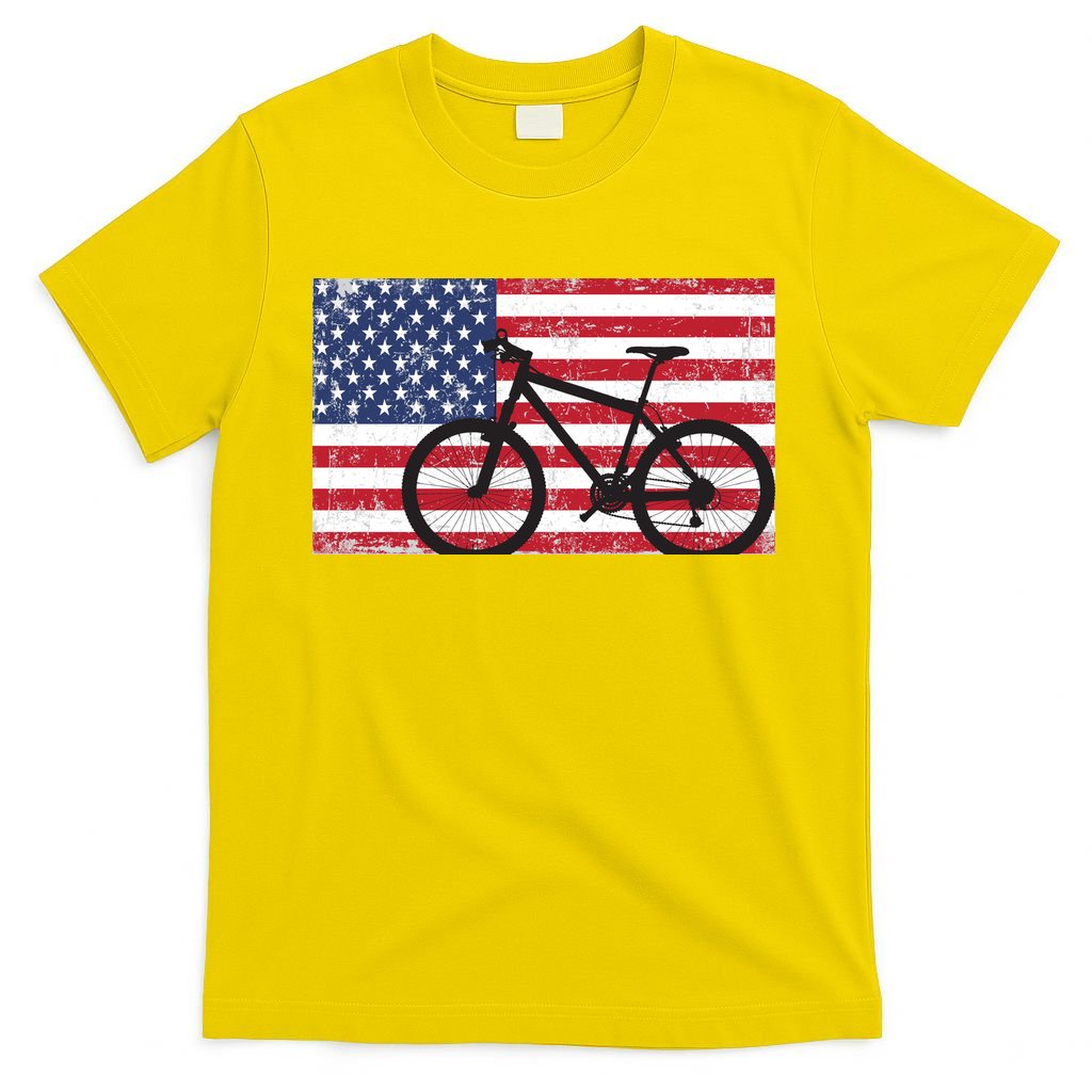 American Mountain Bike USA Flag T-Shirt