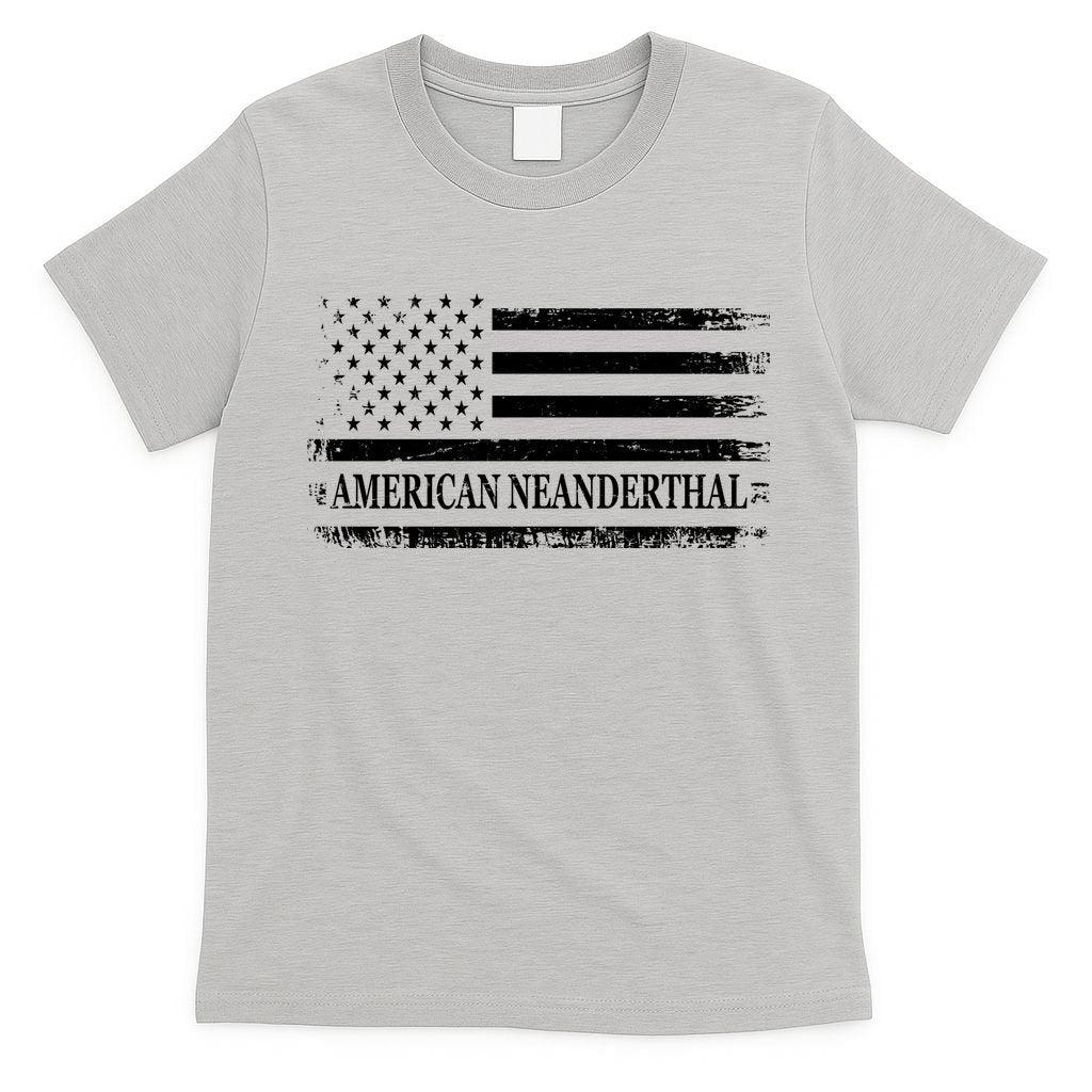 American Neanderthal USA American Flag T-Shirt