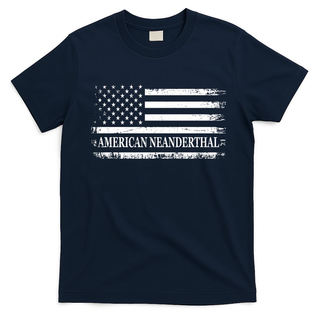American Neanderthal USA American Flag T-Shirt