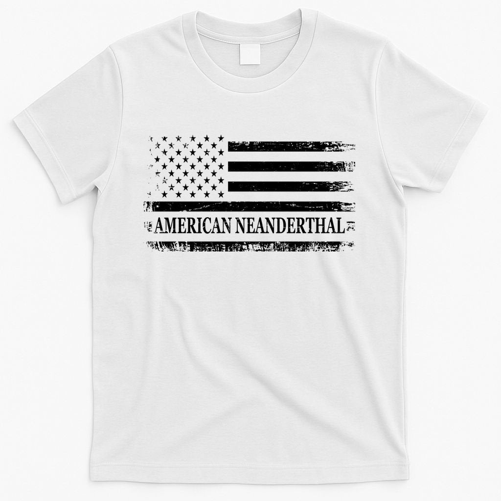 American Neanderthal USA American Flag T-Shirt