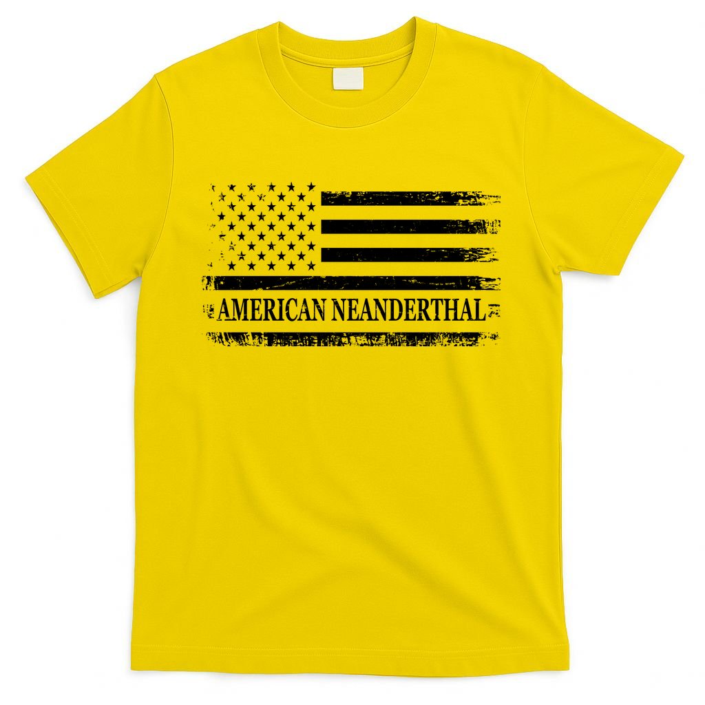 American Neanderthal USA American Flag T-Shirt