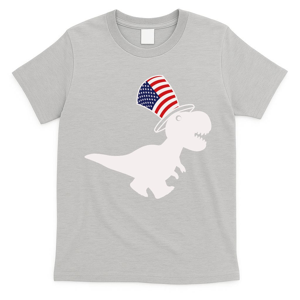 American T-Rex Dinosaur USA Flag T-Shirt