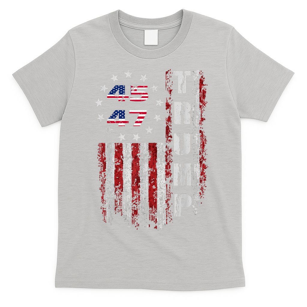 American Made Trump Merchandise Trump 45 47 Flag 2025 T-Shirt
