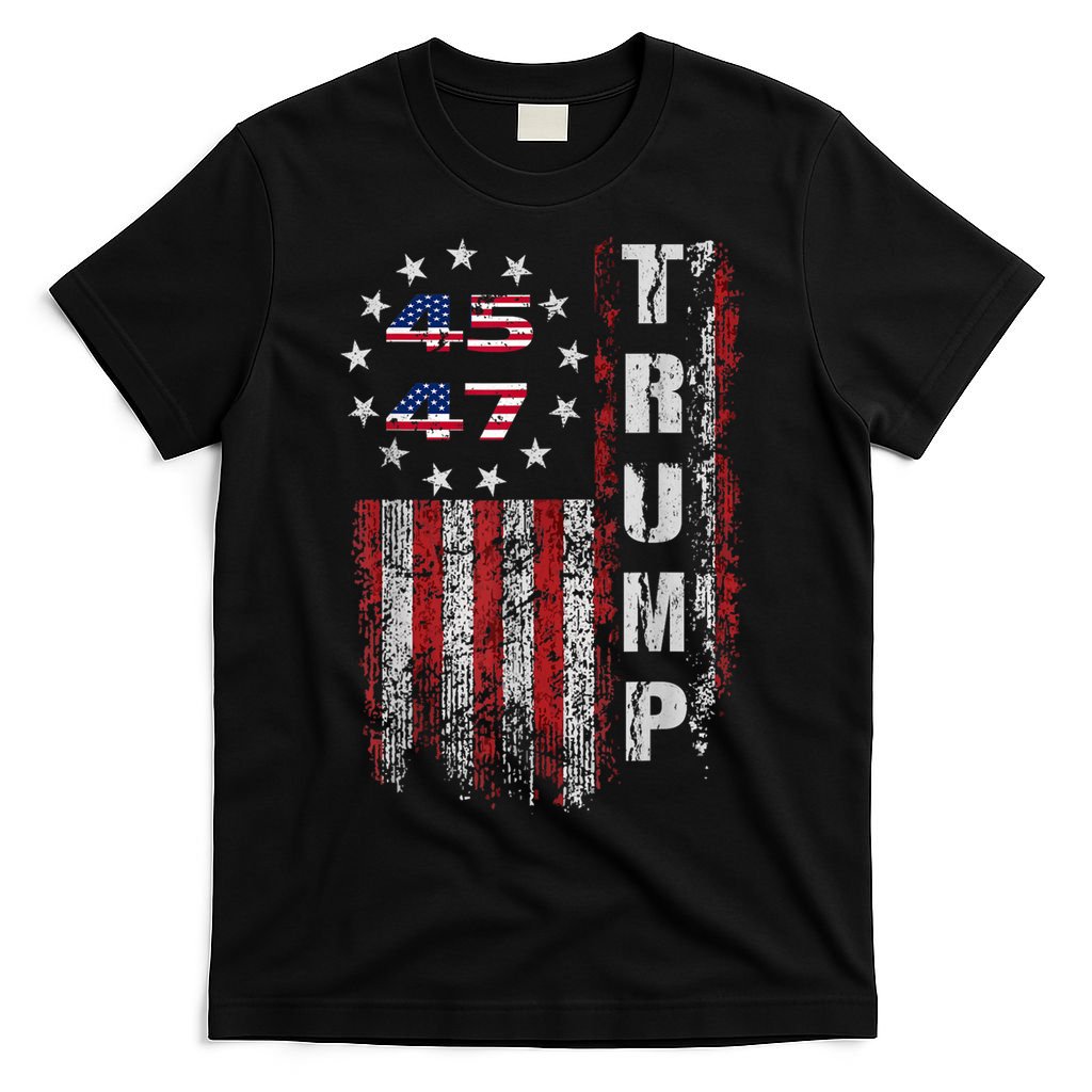 American Made Trump Merchandise Trump 45 47 Flag 2025 T-Shirt