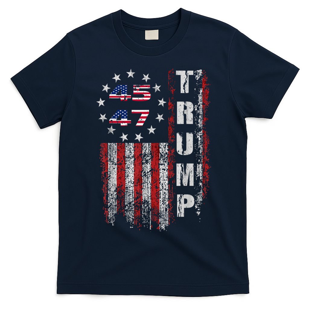 American Made Trump Merchandise Trump 45 47 Flag 2025 T-Shirt