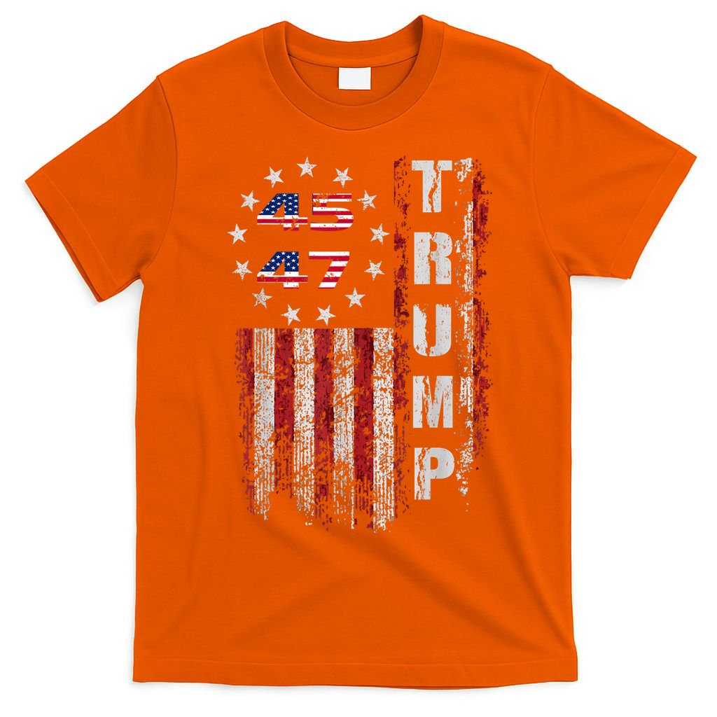 American Made Trump Merchandise Trump 45 47 Flag 2025 T-Shirt