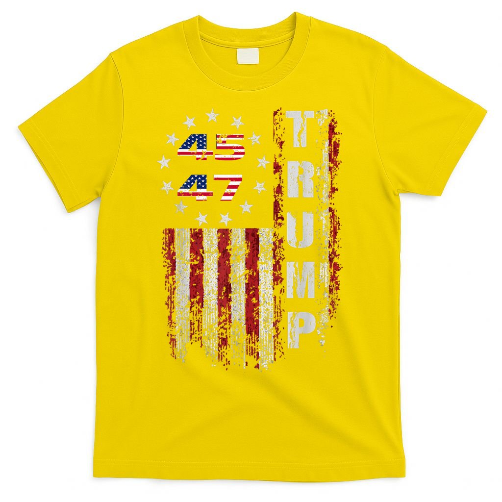 American Made Trump Merchandise Trump 45 47 Flag 2025 T-Shirt