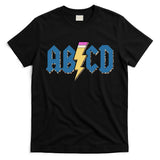 ABCD Pencil Lightning Rockn Roll Teacher Back To School T-Shirt