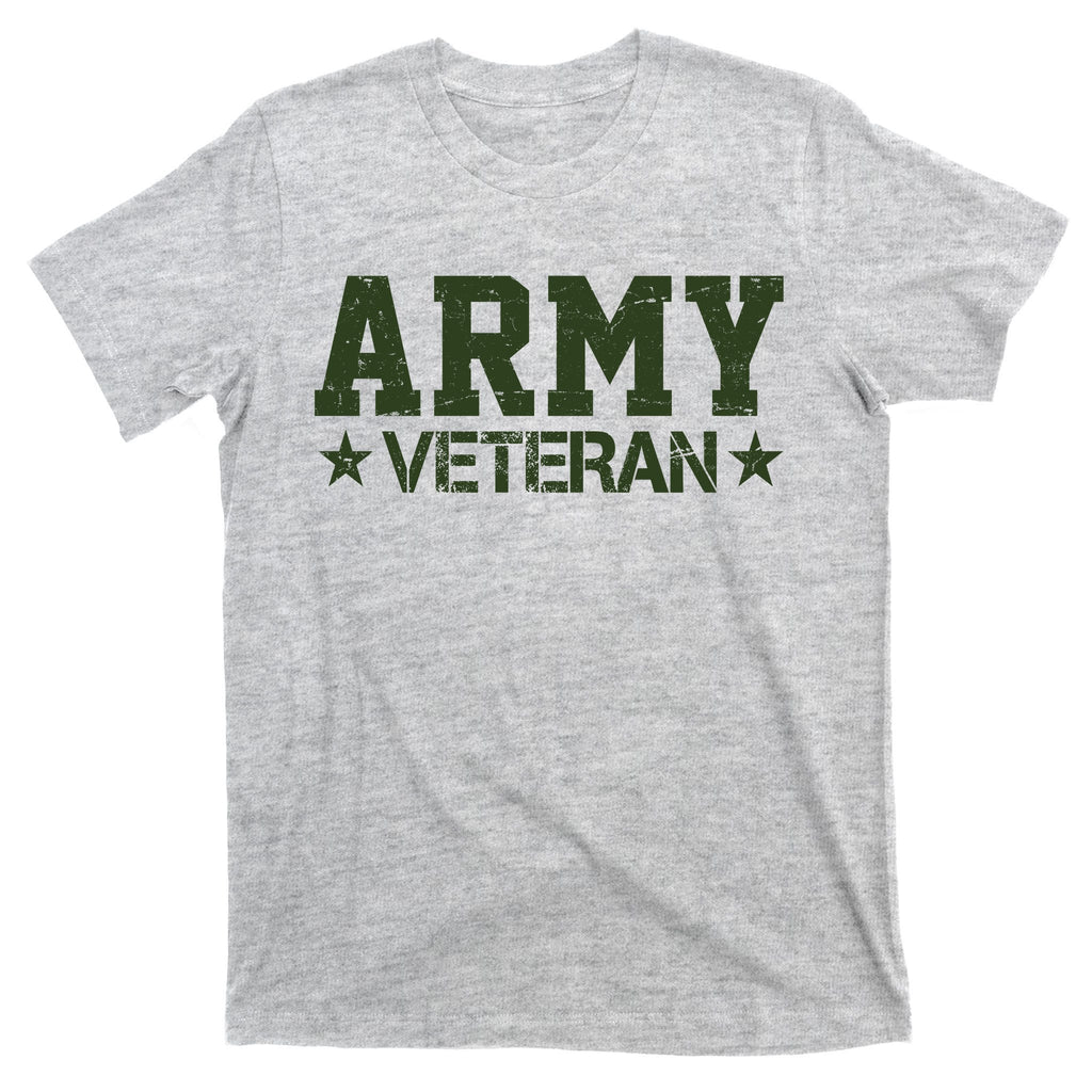 Army Veteran Distress Logo T-Shirt