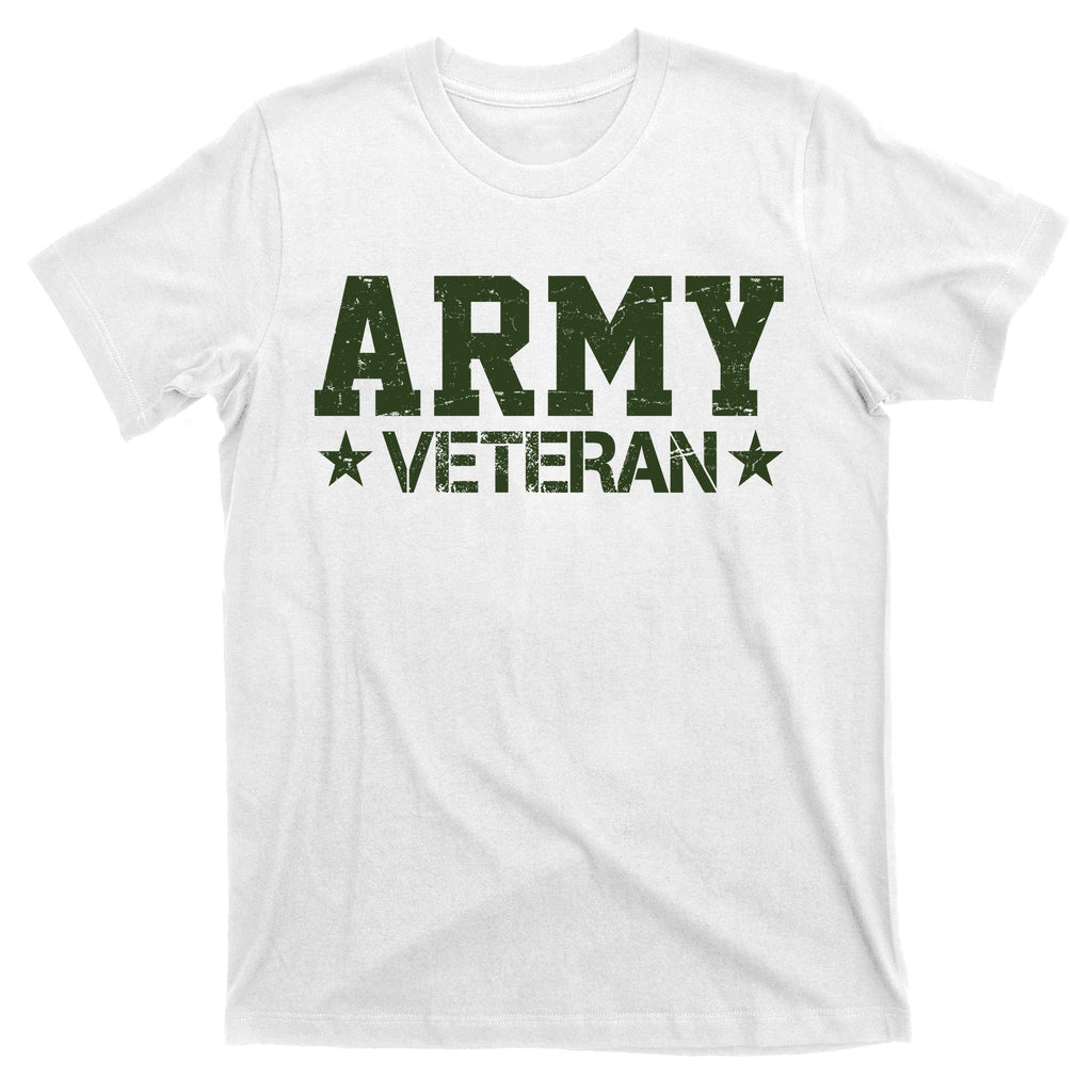 Army Veteran Distress Logo T-Shirt