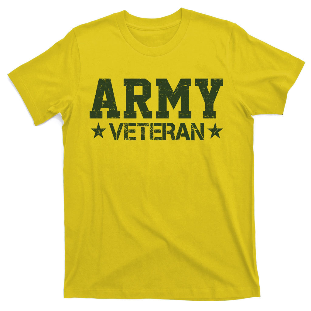 Army Veteran Distress Logo T-Shirt