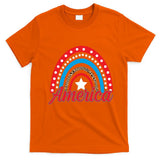 America Rainbow Star 4th Of July T-Shirt