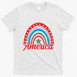 America Rainbow Star 4th Of July T-Shirt