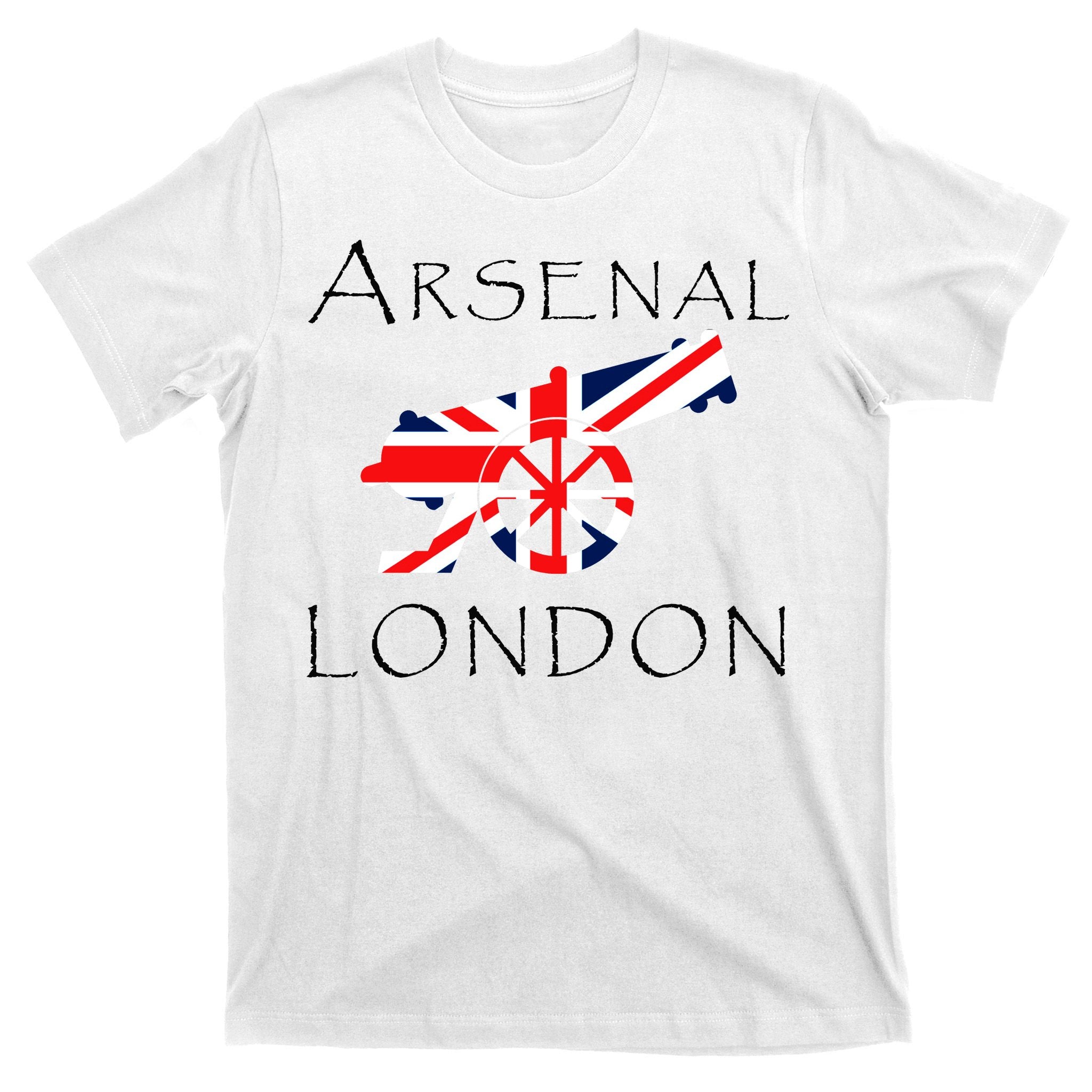 Arsenal London Soccer Jersey Cannon Union Jack  T-Shirt