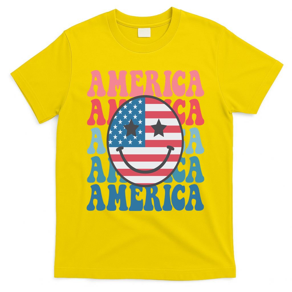 America Smiley Face T-Shirt