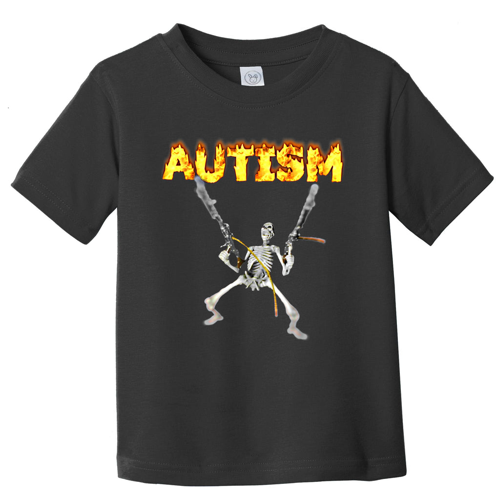 Autism Skeleton Meme Funny Gift Toddler T-Shirt