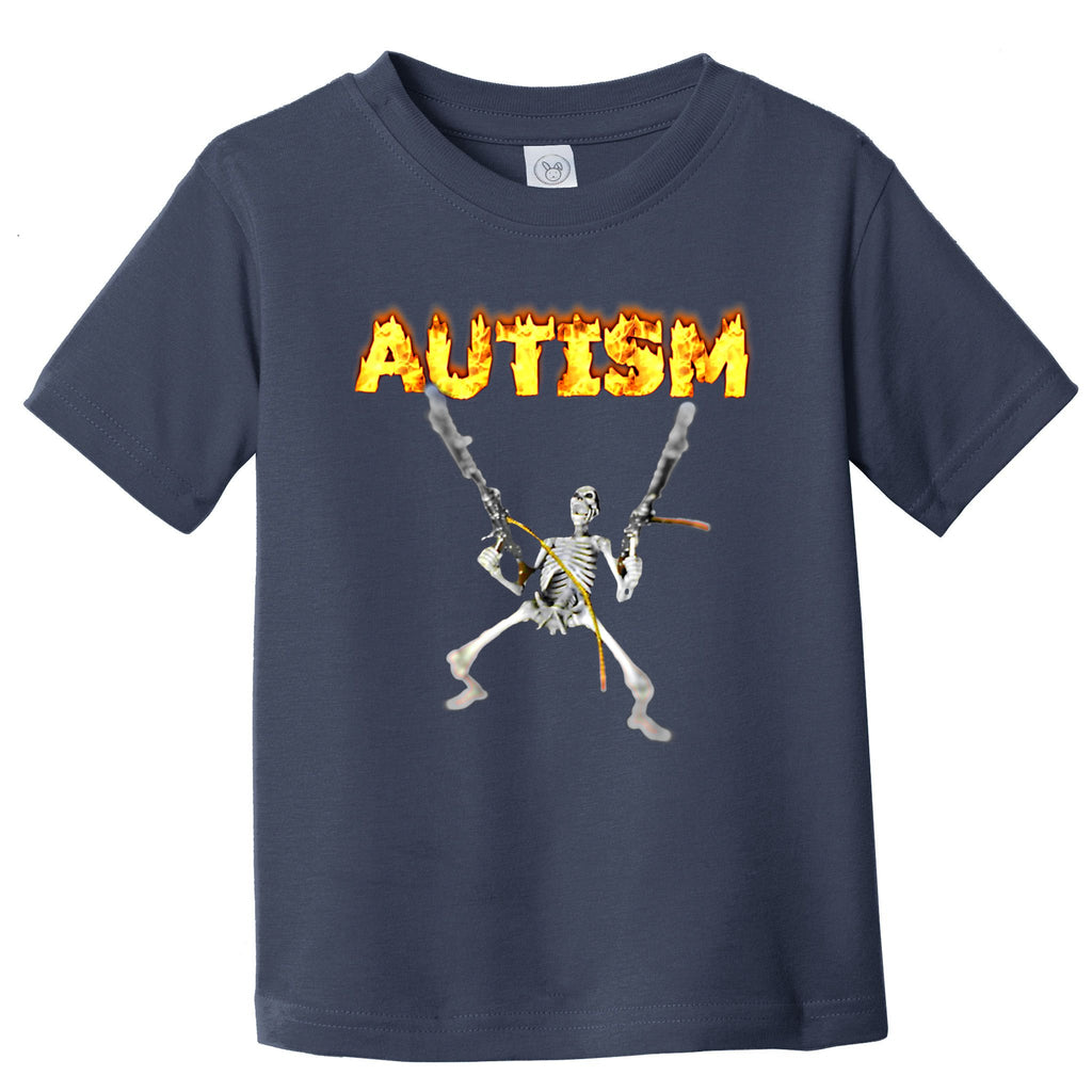 Autism Skeleton Meme Funny Gift Toddler T-Shirt