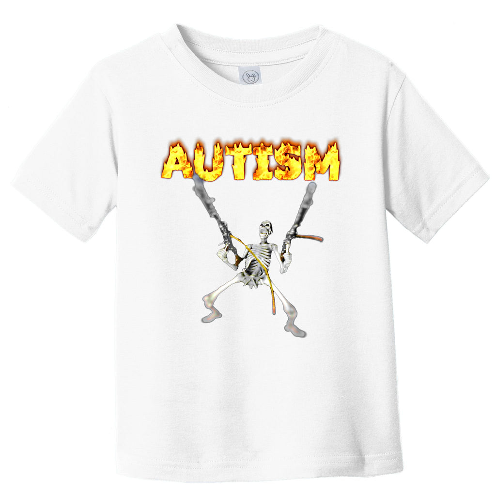 Autism Skeleton Meme Funny Gift Toddler T-Shirt