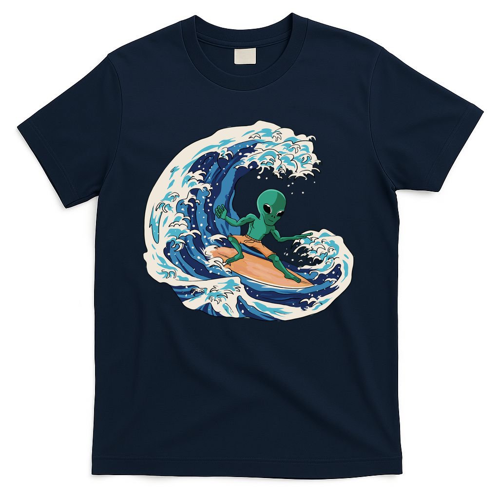 Alien Surfing Summer Surfer T-Shirt