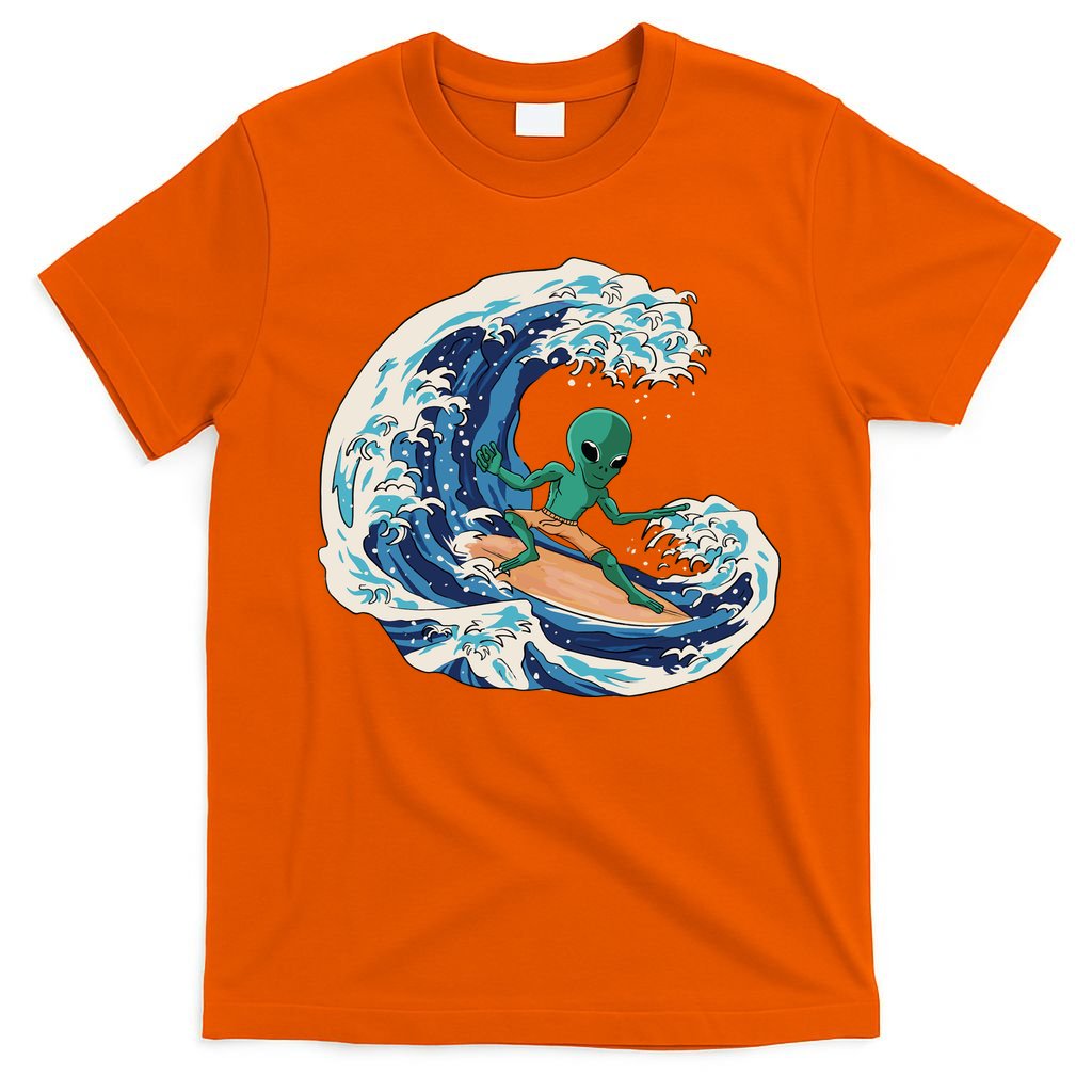 Alien Surfing Summer Surfer T-Shirt