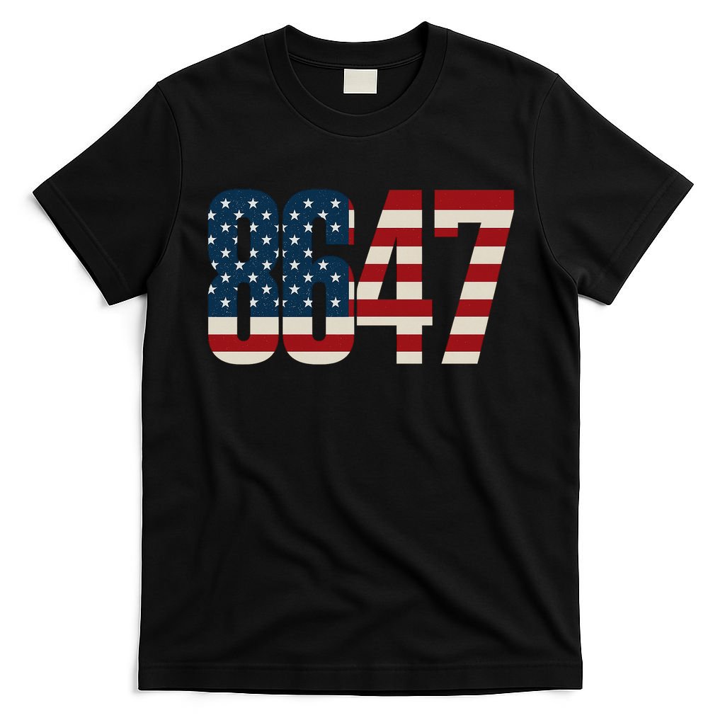 Anti Trump 8647 86 47th President US Flag T-Shirt