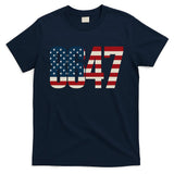 Anti Trump 8647 86 47th President US Flag T-Shirt