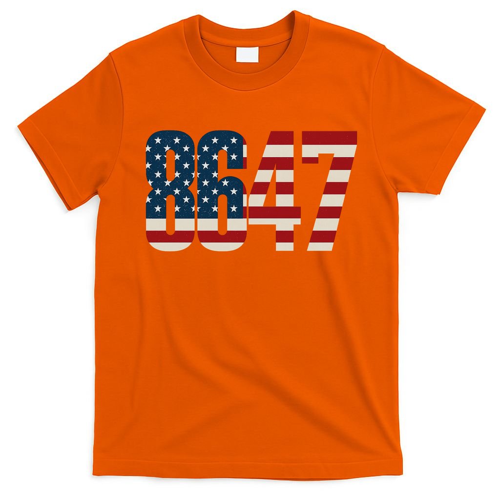 Anti Trump 8647 86 47th President US Flag T-Shirt