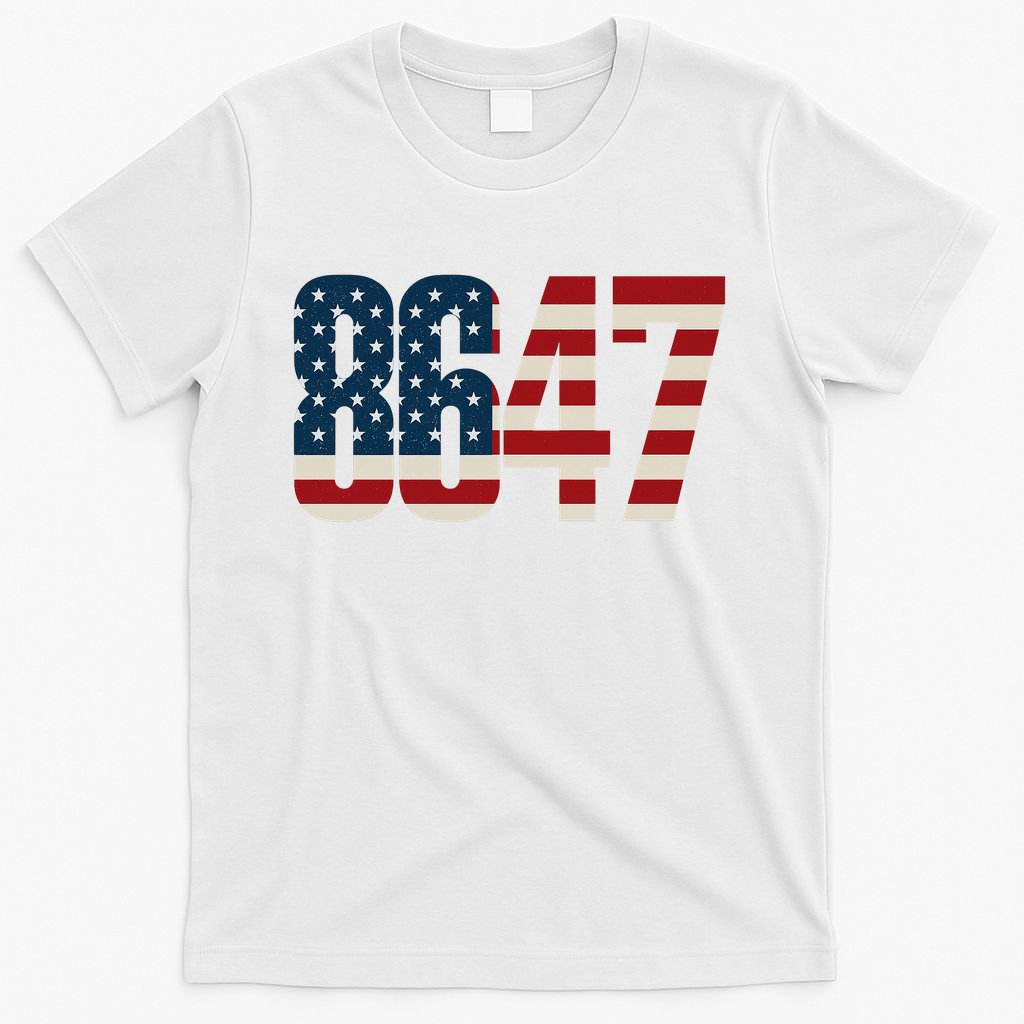 Anti Trump 8647 86 47th President US Flag T-Shirt