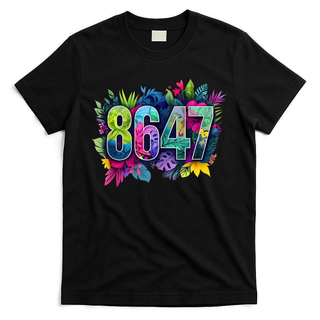 Anti Trump 8647 Floral Resist 86 47 Impeach Trump Impeach 47 Tank Top T-Shirt