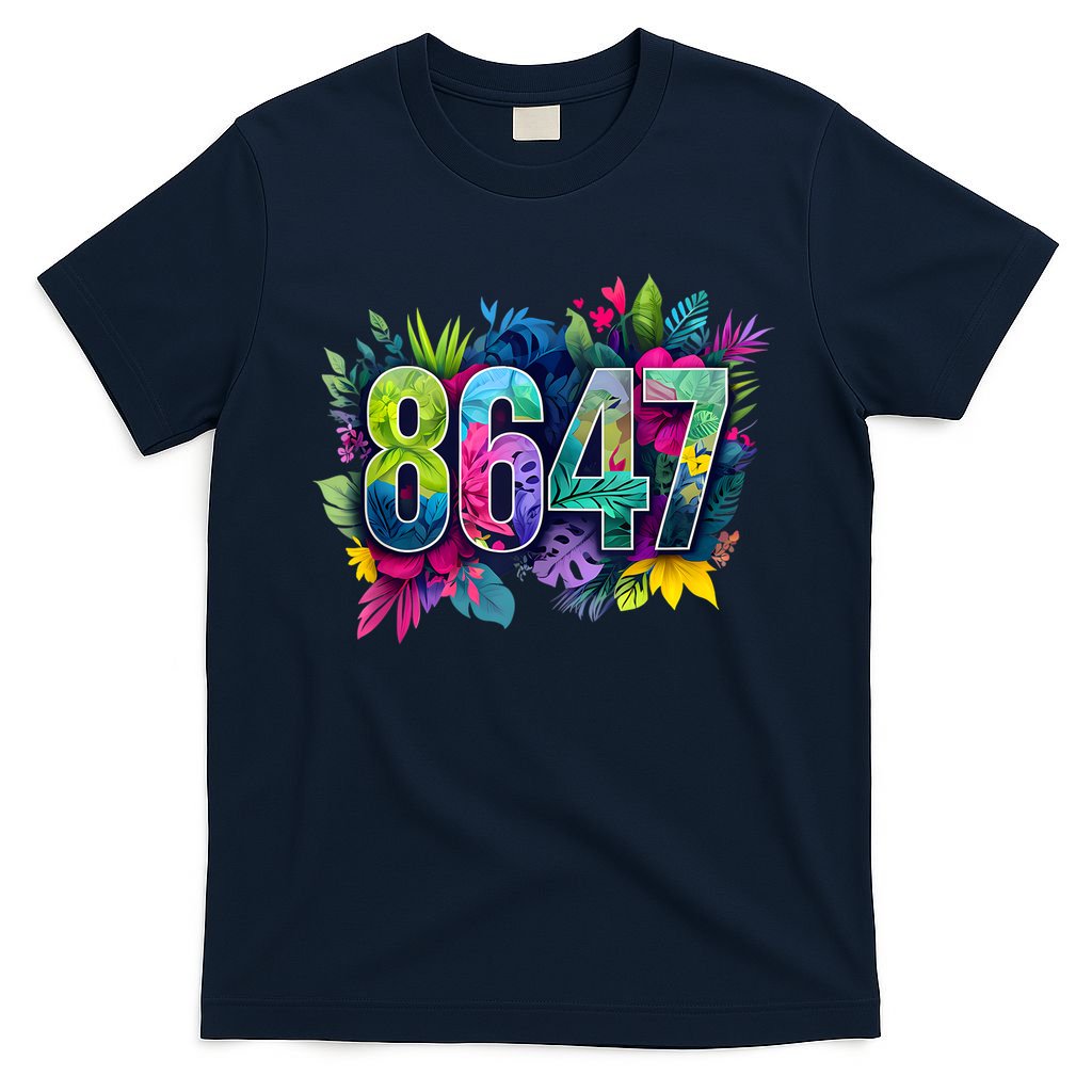 Anti Trump 8647 Floral Resist 86 47 Impeach Trump Impeach 47 Tank Top T-Shirt