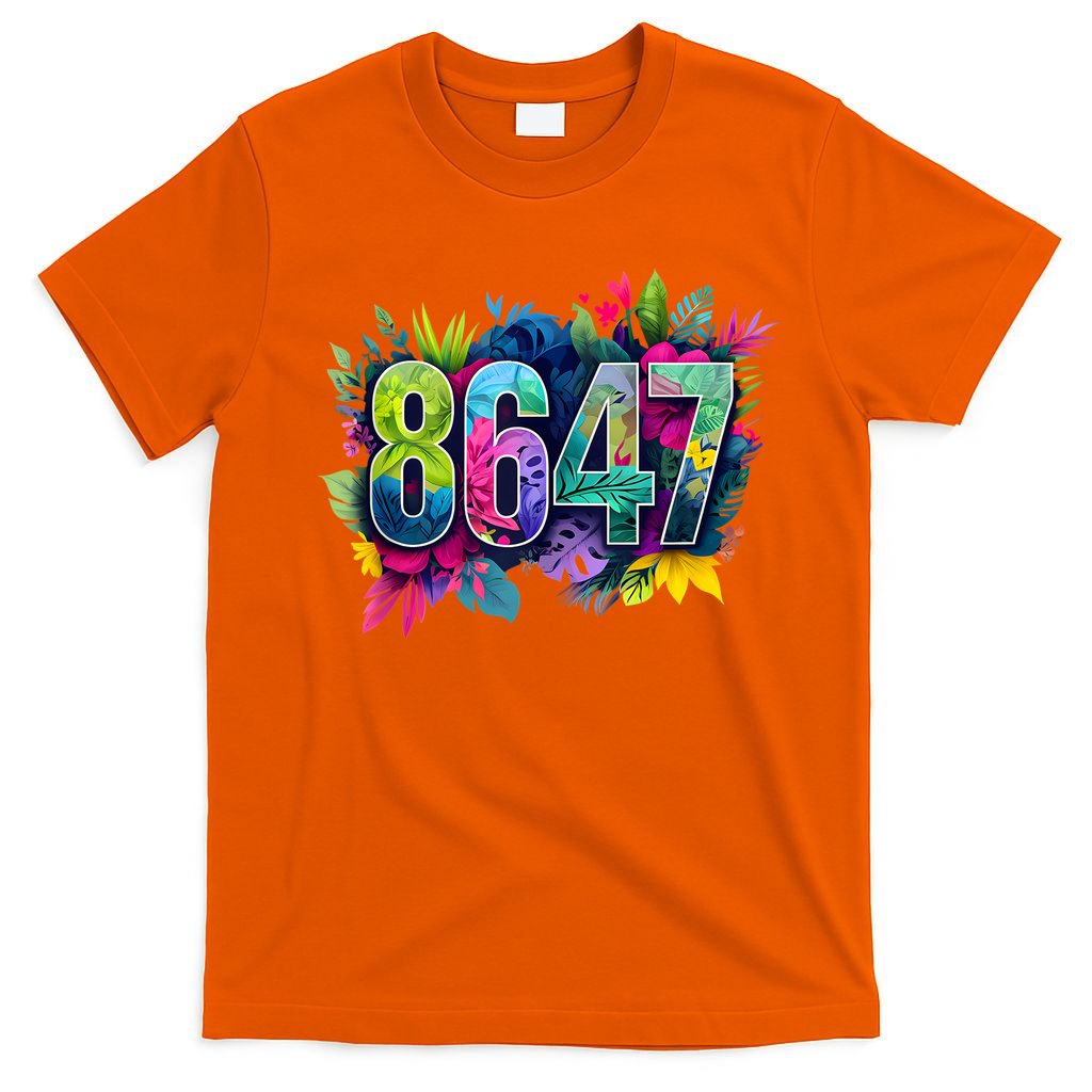 Anti Trump 8647 Floral Resist 86 47 Impeach Trump Impeach 47 Tank Top T-Shirt