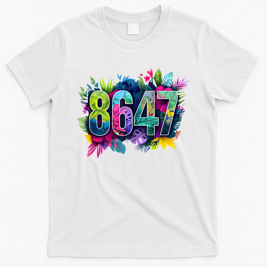 Anti Trump 8647 Floral Resist 86 47 Impeach Trump Impeach 47 Tank Top T-Shirt