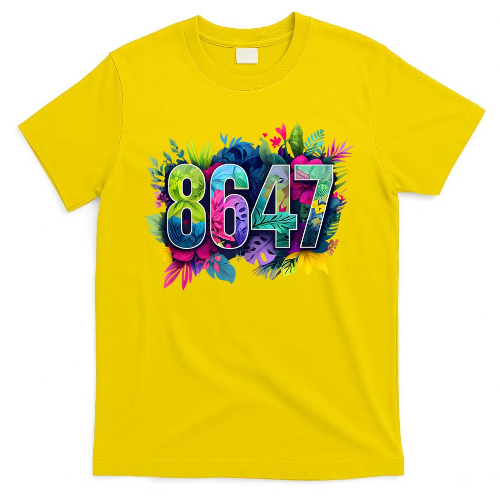 Anti Trump 8647 Floral Resist 86 47 Impeach Trump Impeach 47 Tank Top T-Shirt
