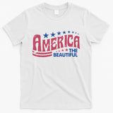 America The Beautiful Retro Vintage American 4th Of July T-Shirt
