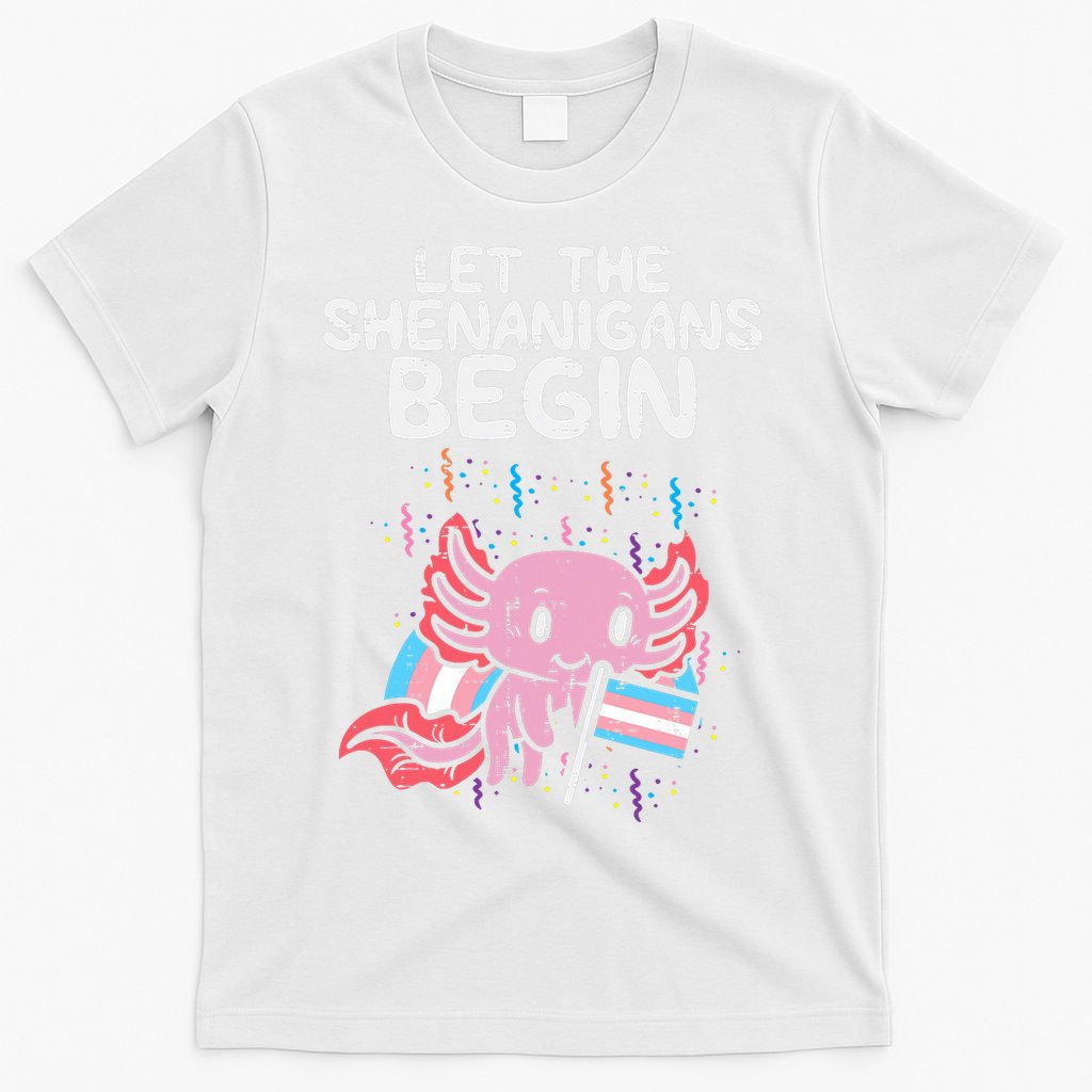 Axolotl Transgende.r Flag Shenanigans Tran.s Transsexual Pride T-Shirt