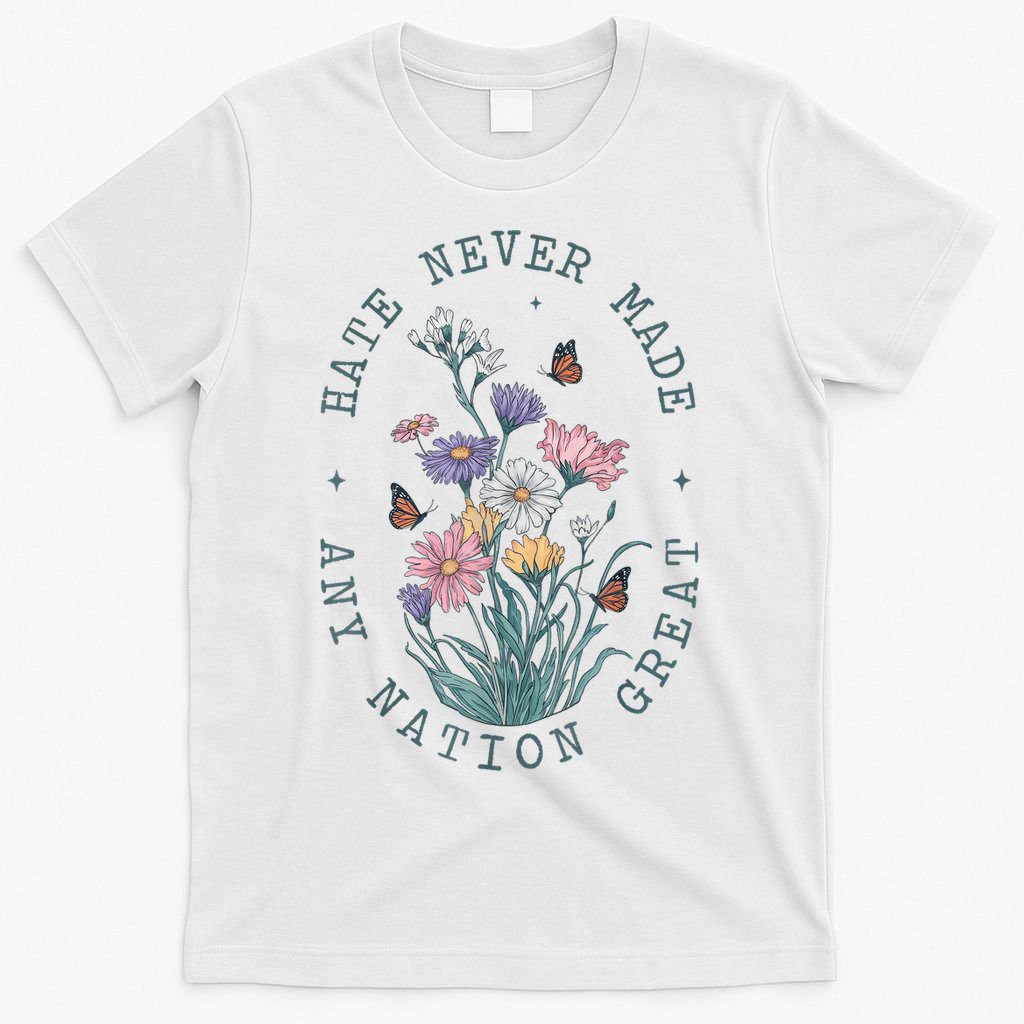 Anti Trump Floral Butterflies Democrat President Liberal T-Shirt