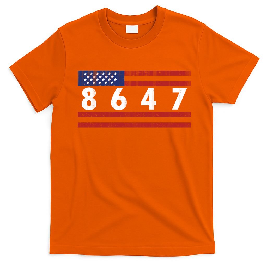 Anti Trump Impeach 47 8647 47th President US Flag T-Shirt